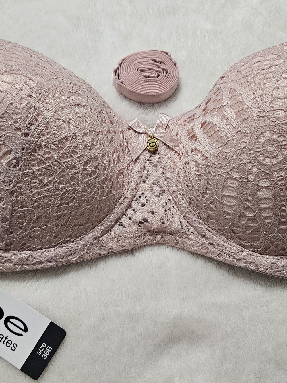 Bebe Lace Push-Up Bra - Blush Pink